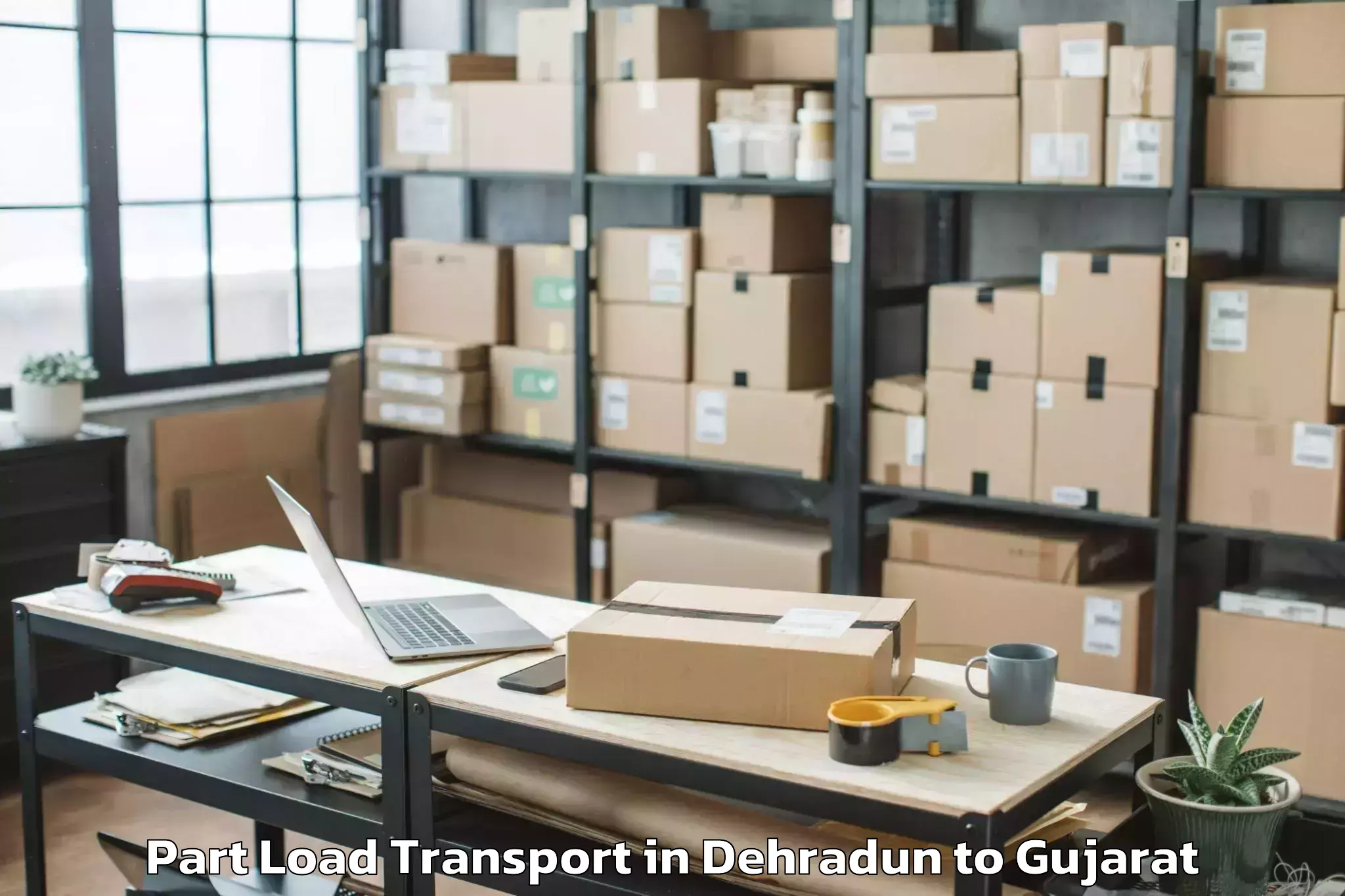 Get Dehradun to Madhav Kampo Part Load Transport